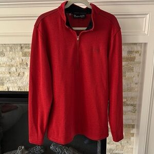 Under Armour Red Zip Up Sweater Fleece